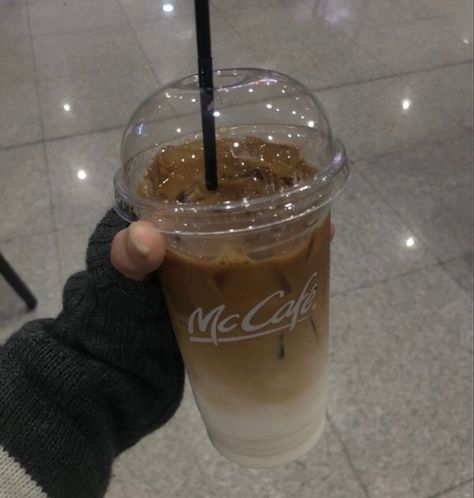 Drinking iced coffee in the cold weather ~ Mccafe Iced Coffee, Ice Cold Coffee, Mccafe Coffee, Cold Coffee, Iced Coffee, Cold Weather, Drinks, Coffee