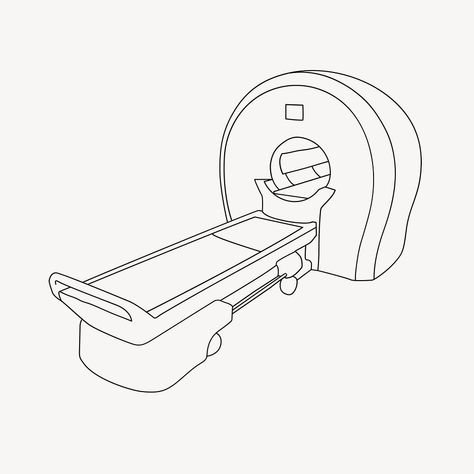 Mri Machine, Mri Brain, Xray Technician, Mri Scan, Line Art Illustration, Download Free Images, Royalty Free Photos, Free Image, Art Illustration