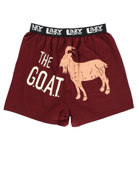 PRICES MAY VARY. HUMOROUS UNDERWEAR: Go to bed happy with these comical goat boxer shorts! They're sure to make you laugh with their clever puns. Choose from several different styles, including ones with animals. A FUN GAG GIFT: For the jokester in your family, get him these silly boxers. He'll get a kick out of them! Gift it to the class clown in your life for Christmas, his birthday, or special occasions. COMFY & ROOMY: These boxer shorts are made from 100% premium combed cotton knit for ultim Class Clown, The Greatest Of All Time, Funny Boxer, Personalized License Plates, The Goat, Crazy Socks, Mens Boxers, Funny Socks, Boxer Shorts