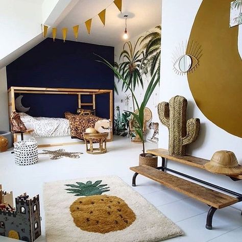 Bringing nature and the outdoors into kids rooms. Boho Kids Room, Kids Rooms Inspo, Boy Rooms, Toddler Boys Room, Rooms Ideas, Kids Room Inspiration, Toddler Bedrooms, Big Boy Room, Kids Interior