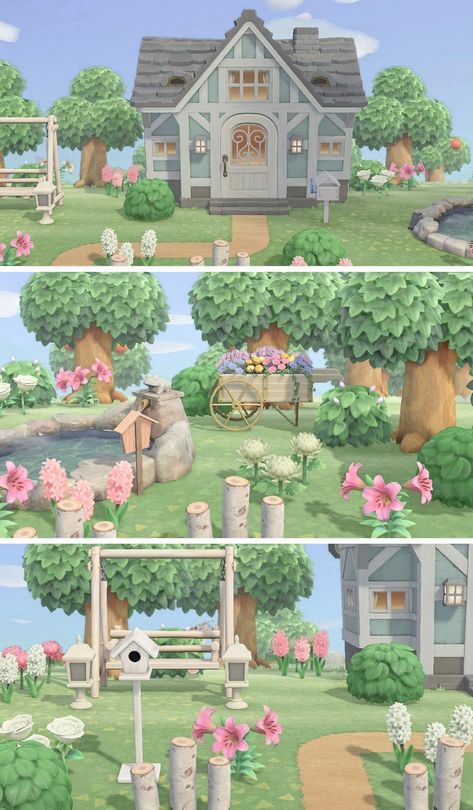 Acnh Cottagecore, Animal Crossing 3ds, Animals Crossing, Ac New Leaf, Animal Crossing Memes, Animal Crossing Guide, Animal Crossing Qr Codes Clothes, Animal Crossing Wild World, Front Yard Design