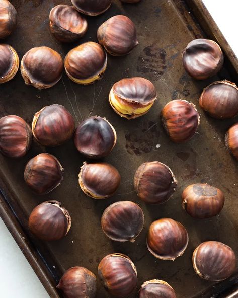 Maple Bourbon Chestnuts & Dates - Justine Doiron Roasted Chestnuts Oven, Roasted Chestnuts Recipes, Sticky Dates, Justine Snacks, Justine Doiron, Ciabatta Rolls, Easy Bread Recipe, Chestnut Recipes, Maple Bourbon