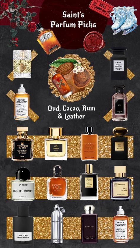 Saint's Parfum Picks #ByKillian #Armani #Gucci #Guerlain #TomFord #DuBois #Montale #Oud #Cacao #Rum #Leather Perfume Collection Display, Perfume Hacks, Best Perfume For Men, Oud Perfume, Winter Fragrance, Fragrances Perfume Woman, Perfume Scents, Perfume Lover, Best Perfume