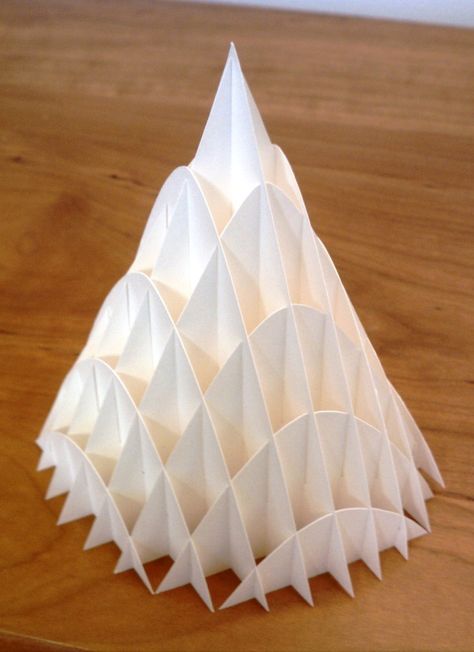 Slice Form. Slice Form, Additive Forms In Architecture, Curved Paper Folding, Geometric Paper Sculpture, Paper Model Architecture Abstract, Mathematics Art, Origami Architecture, Paper Structure, Geometric Origami