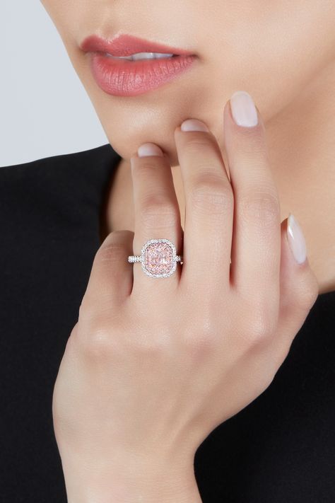 Light Pink Diamond and Diamond Ring | Magnificent Jewels | Sotheby's Fancy Pink Diamond Ring, Magnificent Jewels, Pink Diamond Ring, Colorless Diamond, Designer Jewellery, Fancy Color Diamonds, Pink Diamond, Photo Inspo, Colored Diamonds