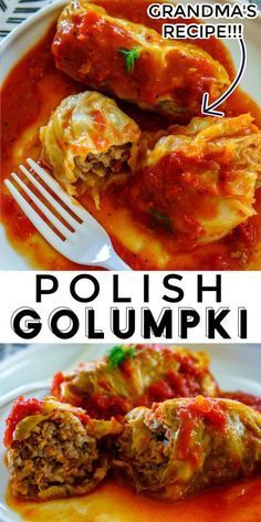 Golumpki Recipe, Polish Cabbage Rolls, Best Cabbage Rolls Recipe, Polish Cabbage, Polish Stuffed Cabbage, Polish Dishes, Polish Foods, Cabbage Rolls Recipe, Stuffed Cabbage