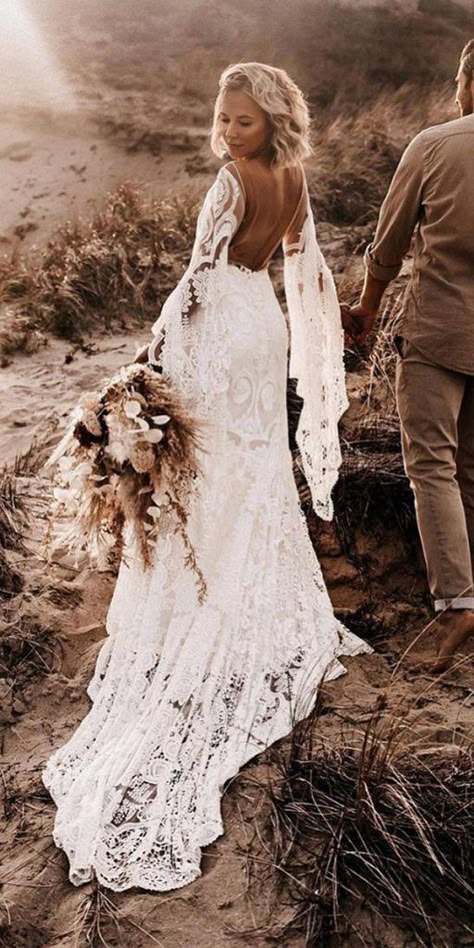 Boho Wedding Dresses With Sleeves, Country Western Wedding, Western Themed Wedding, Dresses With Sleeves Wedding, Western Wedding Dresses, Sleeves Wedding Dresses, Country Theme Wedding, Wedding Dress Guide, Boho Wedding Dresses