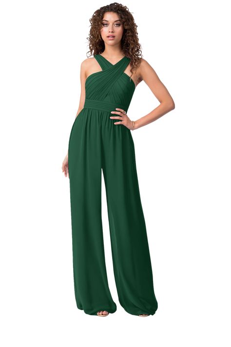 Bridesmaid Pants, Bridesmaid Jumpsuit, Dark Green Bridesmaid Dress, Bridesmaids Jumpsuits, Bridesmaid Dresses Dusty Sage, Prom Outfit, Chiffon Jumpsuit, Bridesmaid Attire, Blue Bridesmaid Dress