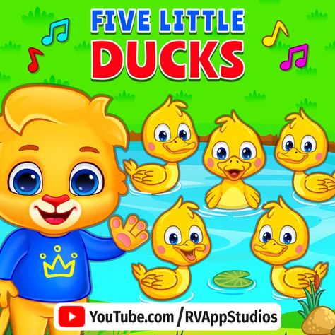 🦆 Check out the Five Little Ducks nursery rhyme, animated and presented in ultra HD 4k for maximum likeability! 🤩 The Five Little Ducks song for kids helps teach numbers and counting, all in a fun and safe environment. ⭐ LIKE 👍 and SHARE this video and SUBSCRIBE to our channel RV Kids on YouTube for more free nursery rhymes and kids' songs! Thank you so much for loving and supporting us! 😍 #KidsSongs #NurseryRhymes #BabySongs #RVAppStudios Number Songs For Toddlers, The Duck Song, Five Little Ducks, 10 Little Rubber Ducks Activities, Five Little Ducks Activities, Free Nursery Rhymes, Duck Nursery, Baby Songs, Teaching Numbers