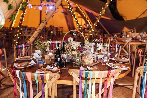 Tipi Wedding Decor, Boho Wedding Colors, Festival Style Wedding, Festival Themed Wedding, Boho Wedding Cake, Fox Wedding, Tipi Wedding, Wedding Chair, Bright Wedding