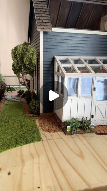 Kathleen Holmes on Instagram: "The greenhouse has been permanently installed and I “planted” a herb garden in front of it. A lot of landscaping to do still, but at least one vegetable garden box is finished with several more to come.
Herb plants made by @sdkminiaturesllc; I made the pumpkin plant and used some of @loredanatonetti pumpkins.
#dollhouse #dollhousegreenhouse #dollhousegarden #dollhouseminiatures #dollhousedecor #oneinchscale #miniatures #miniaturehouse #dollhouseplants" Vegetable Garden Box, Dollhouse Landscaping, Vegetable Garden Boxes, Pumpkin Plant, Herb Plants, Planting Pumpkins, Dollhouse Garden, Cottage Garden Design, The Greenhouse