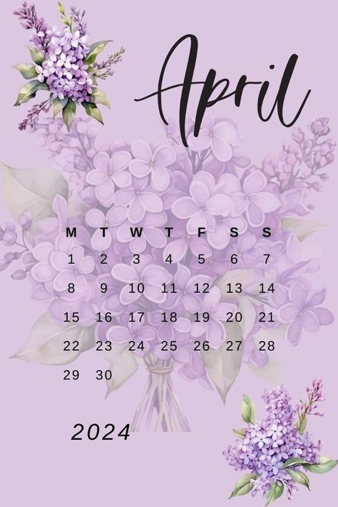 April Calender, 2024 Calendar Printable, Creative Snaps For Snapchat, April Art, Gold Wallpaper Background, Purple Flowers Wallpaper, Easy Room Decor, Baby Photo Editing, Daisy Wallpaper