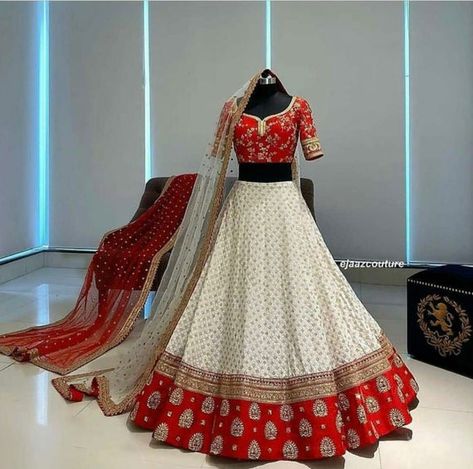 Lehenga Ideas, शादी की तस्वीरें, Embroidery Lehenga, White Lehenga, Latest Bridal Lehenga, Indian Outfits Lehenga, Wedding Lehenga Designs, Indian Bride Outfits, Bridal Lehenga Collection