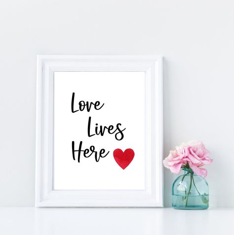 Excited to share the latest addition to my #etsy shop: Printable Wall Art, Love Lives Here, Inspirational Quotes, Quote Wall Art, Printable Quote https://etsy.me/3tywwgm #entryway #inspirationalsaying #printablequote #love #lovequote #lovequoteprintable #hearts #loveli Love Lives Here, Wall Art Love, Quote Wall Art, Rgb Color, Printable Quotes, Quote Wall, Art Love, Wall Art Quotes, Wall Art Printable