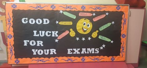 Exam Board Decoration Ideas, Best Of Luck For Exams, Pin Board Ideas, Good Luck For Exams, School Board Decoration, Kids Worksheets, Classroom Board, Kids Worksheets Printables, Best Of Luck