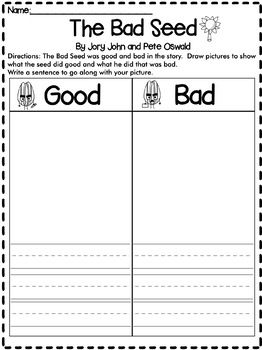 The Bad Seed Book Activities, The Bad Seed Activities Free, The Bad Seed Activities, Seed Activities, Reading Character, Growth Mindset Book, Book Buddies, Bad Seed, English Lesson Plans