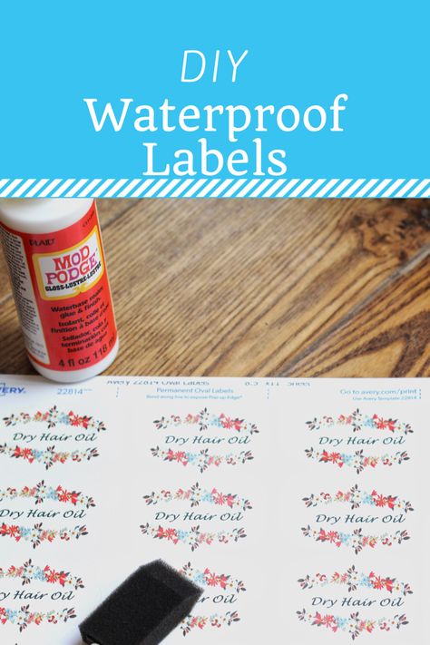 How To Make Waterproof Labels: An Easy Way To Up Your Homemade Label Game Waterproof Labels Diy, Diy Alcohol, Organization Labels, Make Your Own Labels, Diy Cleaning Products Recipes, Diy Cream, Create Labels, Mod Podge Crafts, Organizing Labels