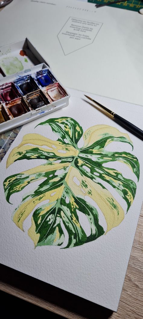 Monstera Plant Watercolor, Constellation Painting, Monstera Illustration, Plant Drawings, Monstera Thai Constellation, Plant Sketches, Thai Constellation, Constellation Tattoos, Tropical Tree