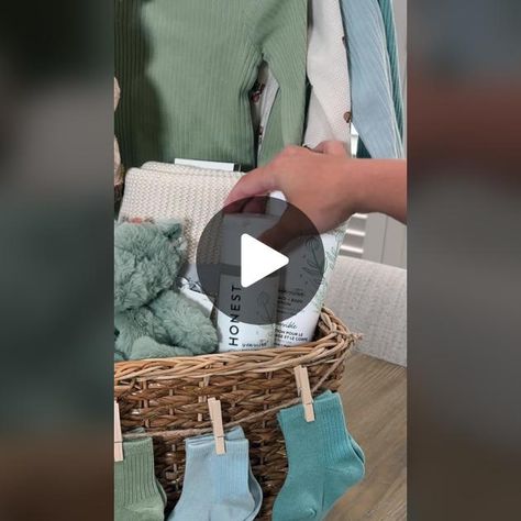 TikTok · Kellie Atkinson Baby Shower Gift Basket, Gift Bundles, Wrapping Ideas, Basket Ideas, Gift Basket, Gift Giving, Baby Gift, Craft Gifts, Baby Showers