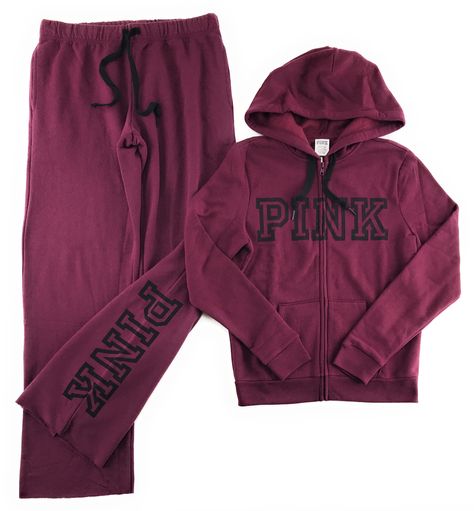 Sweat Pants And Hoodie Outfit, Vs Pink Sweatpants, Victoria Secret Outfits, Pink Sweatpants, Hoodie And Sweatpants, Jogging Suit, Pink Vs, Sweatpants Set, Hoodie Outfit