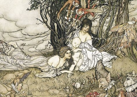 English Folklore, The Changeling, British Landscape, Arthur Rackham, Dylan Thomas, Celtic Mythology, Legendary Creature, Fairytale Art, Sci Fi Fantasy