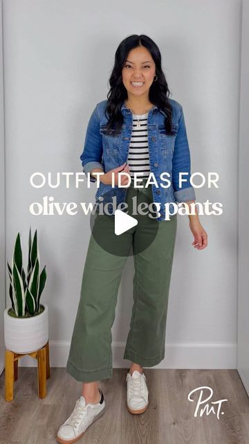 Audrey Tom / Style & Wardrobe Coach on Instagram: "Here are 5 fresh ideas on how to style these versatile pants! They pair well with so many options because of their neutral tone. They are really lightweight, soft, flexible, and comfortable with plenty of stretch and can be styles for casual everyday looks to office-ready ones!  😍

Are these olive green wide-leg pants a part of your wardrobe yet? These pants have been a 🔸staple🔸 in my wardrobe for years, evolving in style over time - now it’s the wide-leg version!

💬 Comment “OLIVE” to SHOP the looks!

Also, if you’d like to be able to mix and match your wardrobe this way, check out the Spring Wardrobe & Outfit Guide! It’ll help you create your own capsule wardrobe and show you lots of different ways to wear the pieces you own. Many of Green Wide Leg Crop Pants Outfit, Style Green Wide Leg Pants, Green Linen Pants Outfit Fall, Olive Cropped Pants Outfit, Army Green Wide Leg Pants Outfit, Green Wide Leg Trousers Outfit, Wide Leg Green Pants Outfit, Olive Wide Leg Pants Outfit, Olive Green Wide Leg Pants Outfit