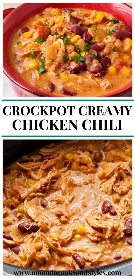 Creamy Red Chicken Chili, Chicken Kidney Bean Recipes, Kidney Bean Crockpot Recipe, Chicken And Kidney Beans, Dinner With Kidney Beans, Chicken Bean Chili Crockpot, One Pot Chicken Chili, Meals With Kidney Beans, Recipes With Red Kidney Beans