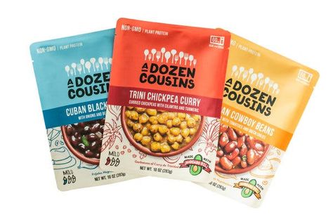 Beans Ready to Eat - Skip the soak. These slow-cooked and seasoned single-serving packages of beans from A Dozen Cousins are shelf-stable and ready to eat. New York Times Cooking, Cowboy Beans, Seasoning And Spice, Happy Kitchen, Chickpea Curry, Food Packaging Design, Plant Protein, Food Packaging, Natural Food