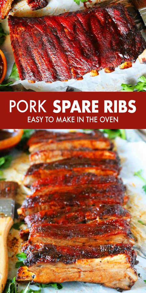 Bbq Pork In Oven, Spare Pork Ribs In The Oven, Ribs Recipes Oven, Oven Spare Ribs Recipe, Pork Spareribs In The Oven, Easy Spare Ribs In The Oven, Frozen Ribs In Oven, Spareribs In Oven, How To Cook Pork Spare Ribs In The Oven