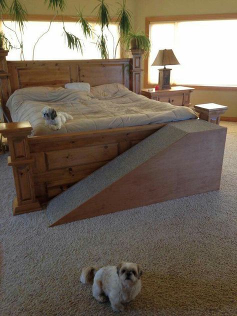 Diy Dog Ramp, Dog Ramp For Stairs, Dog Steps For Bed, Dog Ramp For Bed, Diy Chat, Pet Ramp, Dog Stairs, Pet Stairs, Diy Dog Bed