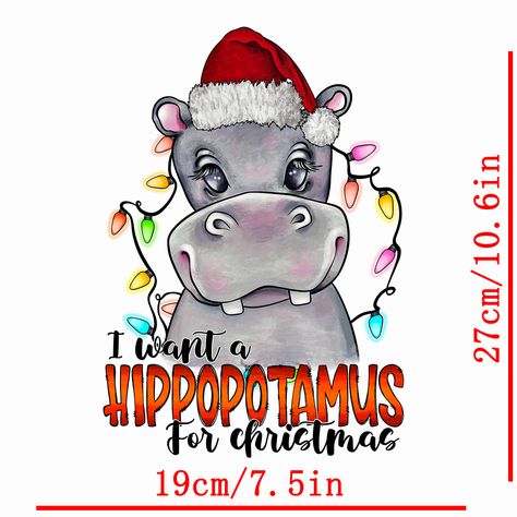 Kuda Nil, Cartoon Hippo, Jul Diy, Vinyl Decal Diy, Hippopotamus For Christmas, Beg Tangan, How To Iron Clothes, Hippopotamus, Appliqué Patch