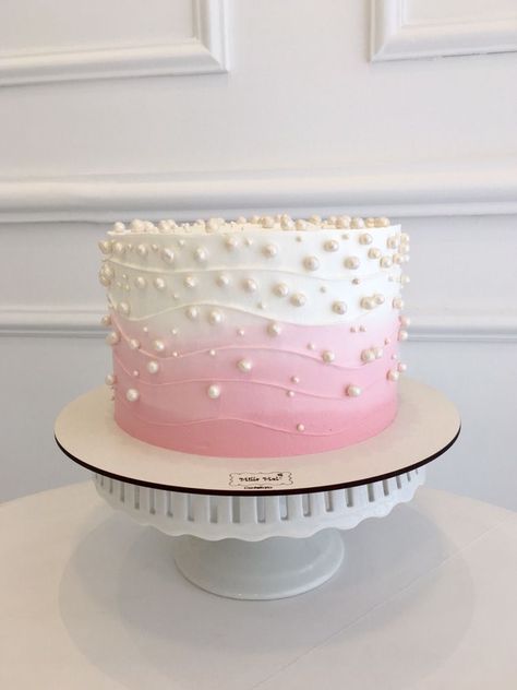 Birthday Cake For Women Simple, 50 Shades Of Pink, Round Birthday Cakes, Girly Birthday Cakes, Pink Baby Shower Cake, Cake Designs For Girl, There's No Tomorrow, White Birthday Cakes, 13 Birthday Cake