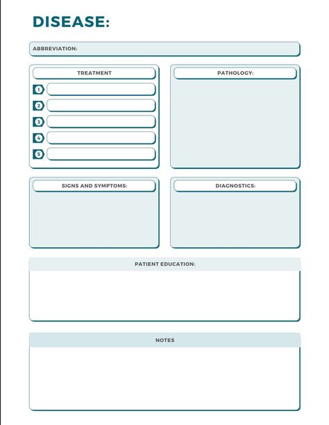 #Disease_Process_Template #Teaching_Nursing_Students #Concept_Map_Nursing #Study_Guide_Template Concept Map Nursing, Study Guide Template, Emt Study, Clinical Chemistry, Physical Therapist Assistant, Medical School Life, Nurse Study Notes, Vet Medicine, Pa School