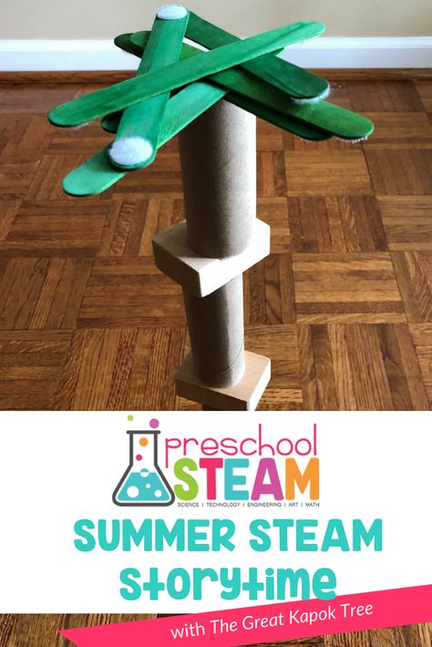 The Great Kapok Tree: A STEAM Activity for Preschoolers - Preschool STEAM - Biome Activities Preschool, Rainforest Ideas For Preschool, Tree Themed Preschool Activities, Rainforest Science Preschool, Rainforest Science Experiments For Kids, Rainforest Science Activities, Rainforest Preschool Theme, Forest Preschool Theme, Rainforest Stem Activities