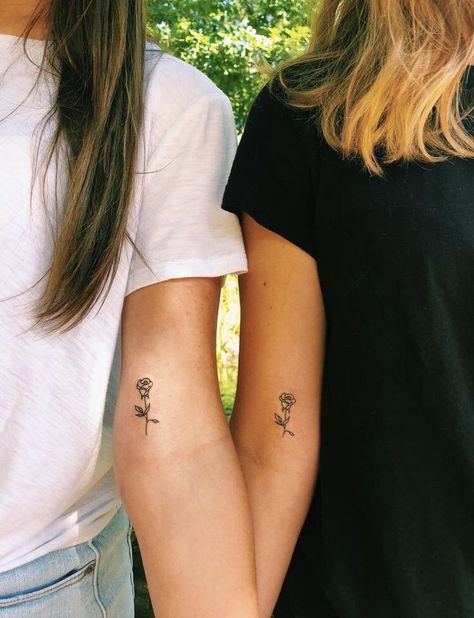 Pair Tattoos, Tattoos Rose, Fun Tattoos, Tattoo Diy, Tattoo Placements, Female Tattoos, Couples Tattoo Designs, Meaningful Tattoos For Women, Small Meaningful Tattoos