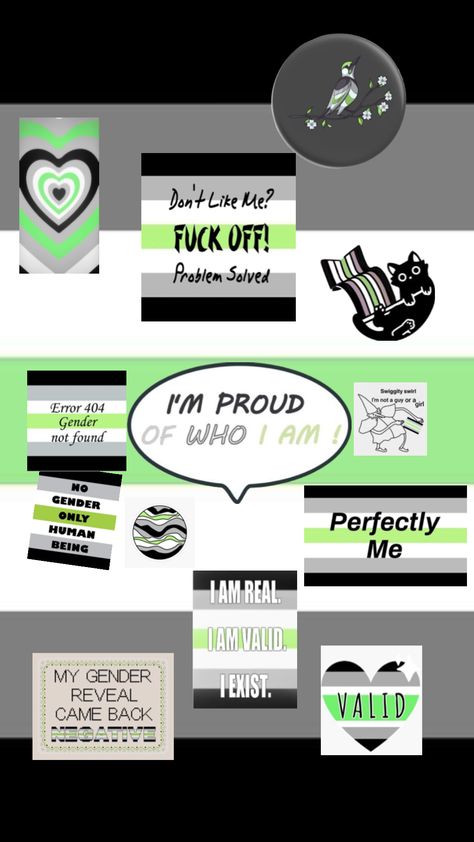 Agender wallpaper 🖤🩶🤍💚🤍🩶🖤 Agender Wallpaper, Agender Aesthetic, Lgbtq Quotes, Lgbt Pride, Pride Flags, Your Aesthetic, Connect With People, Creative Energy, Rainbow