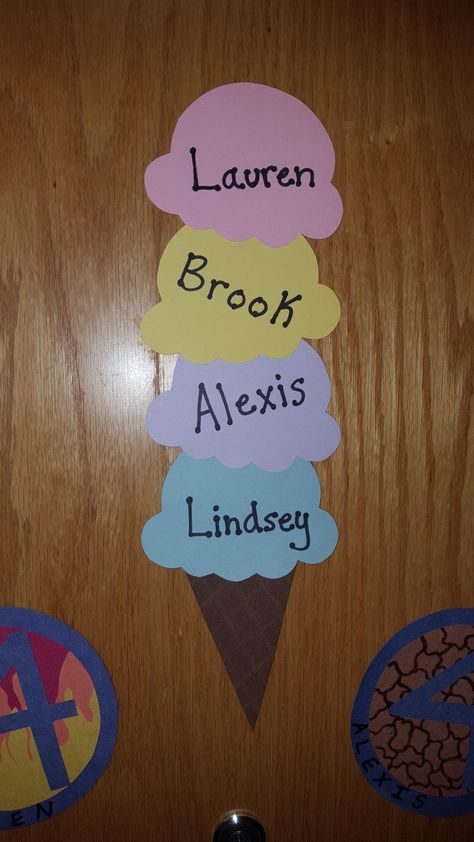 Dorm Name Tags, Christmas Diy Tree Decor, Door Dec Ra, College Dorm Door, Door Decs Ra, Name Tag Ideas, Door Name Tags, Resident Assistant Door Decs, Res Life Door Decs