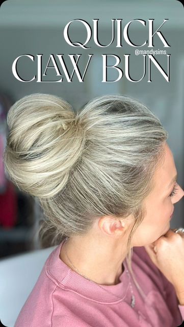 Medium Hair Everyday Styles, Updo Tutorials For Medium Hair, Quick Updos For Medium Hair For Work, Mid Length Hair Updo Easy, Work Hair Updo, Easy Updos For Medium Hair Tutorial, Work Updos For Medium Hair, Updo For Fine Hair, Easy Updos For Fine Hair