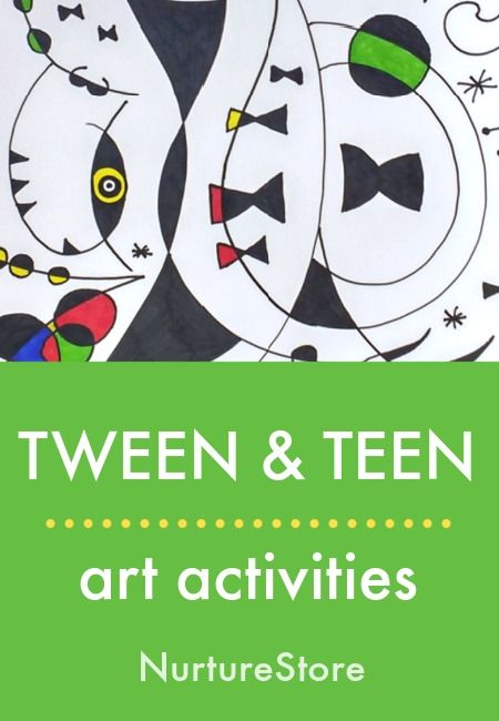 Art activities for tweens and teenagers - NurtureStore Art Activity For Middle Schoolers, Fun Art Activities For High School, One Day Art Activities For Middle School, Art Class Ideas For Teens, Mixed Media Art Middle School, Teen Art, Activities For Teens, Creative Learning, Play Activities