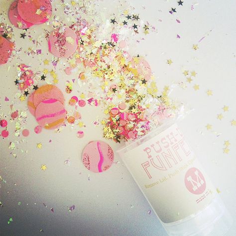 Pretty in Pink PushUp Funfetti Confetti Sprinkles, Glitter Balloons, Reception Design, Confetti Party, It's Your Birthday, New Things, Party Inspiration, Birthday Bash, Celebration Party