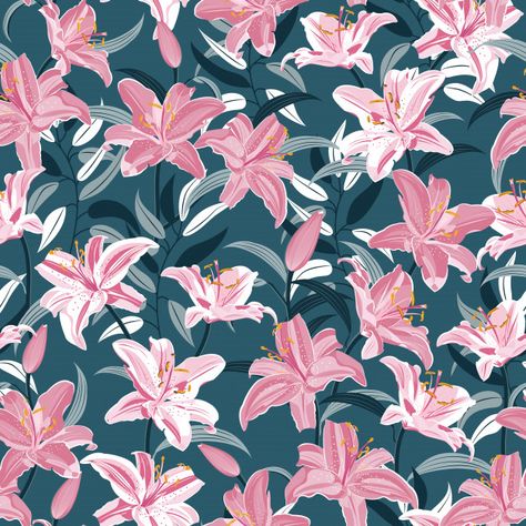 Casual Background, Vans Art, Scarf Flower, Flower Seamless Pattern, Lily Pattern, Floral Ornament, Flower Pattern Design, Floral Pattern Design, Flower Art Images