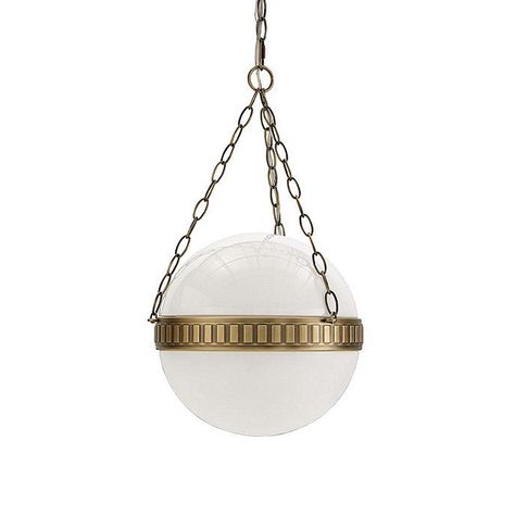 Calhoun Large Steel & Milk Glass Globe Pendant Chandelier | Ballard Designs, Inc. Brass Lantern Pendant, Milk Glass Pendant, Milk Glass Pendant Light, Master Tub, Outdoor Umbrella Stand, Bed Headboards, Timeless Kitchen, Brass Lantern, Bright Homes