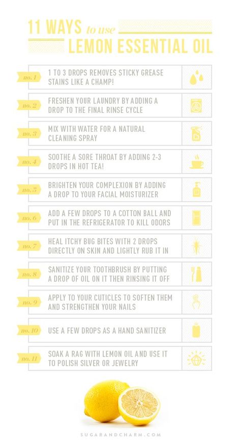 11 ways to use Lemon Essential Oil - Sugar and Charm - sweet recipes - entertaining tips - lifestyle inspiration Health Coconut Oil, Yl Oils, Lemon Essential Oil, Yl Essential Oils, Living Essentials Oils, Living Essentials, Young Living Oils, Doterra Oils, Diy Essential Oils