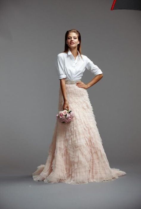 Two piece gown Watters Wedding Dress, Two Piece Wedding Dress, Skirt Tulle, Bridal Skirts, Wedding Skirt, Wedding Dresses 2014, Bridal Separates, Fit And Flare Skirt, Rehearsal Dinner