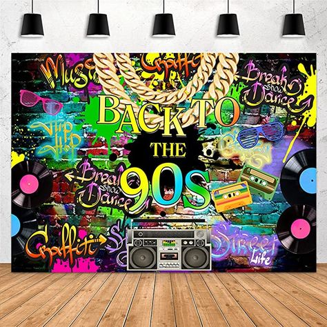 Amazon.com : Aperturee 7x5ft Back to The 90s Backdrop Hip Hop Graffiti Brick Wall Retro Radio Music Fashion Photography Background 90's Adults Birthday Party Decoration Banner Portrait Photo Studio Booth Props : Electronics Fashion Photography Background, 90s Backdrop, Music Fashion Photography, Studio Booth, Birthday Party Decorations For Adults, Back To The 90s, Amazon Photos, Retro Radio, Adult Birthday Party