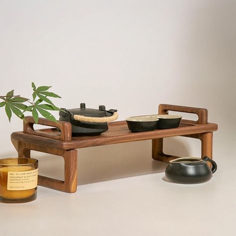 Enhance your home with our custom wooden tabletop shelf, perfect for displaying your cherished tea cup and tea set. This small, light luxury tray embodies the elegance of homestay style, ideal for a sophisticated tea table or a dry bubble table setup. Crafted with precision, it offers both functionality and aesthetic appeal, making it a beautiful addition to any space. Size: 37,5X16X16 CM Wooden Home Furniture, Tea Space, Bubble Table, Chinese Tea Table, Modern Wooden Furniture, Tabletop Shelf, Center Table Living Room, Foldable Bed, Lets Stay Home