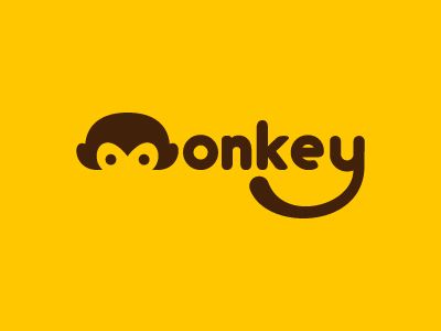 Monkey logo Logo Intelligent, Monkey Logo Design, Logo Typo, Monkey Logo, Monkey Mind, Logo Generator, Typographic Logo Design, Logo Animal, Type Logo