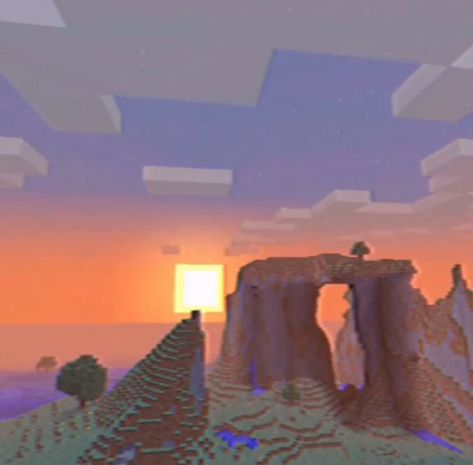 Minecraft Sunset, Nostalgia Aesthetic Wallpaper, Minecraft Landscape, Minecraft Music, Minecraft Images, 2010s Nostalgia, Nostalgia Aesthetic, Minecraft Wallpaper, Nostalgic Images