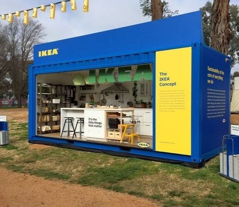 Container Van, Digital Kiosk, Container Restaurant, Container Architecture, Ikea Store, Kiosk Design, Experiential Marketing, Stall Designs, Container Shop