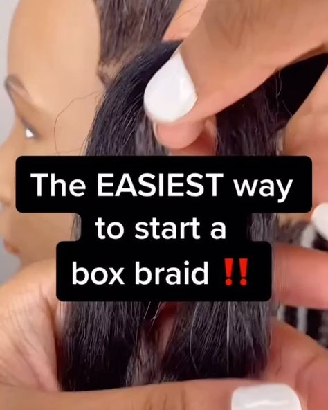 Melanin Beauties Unite on Instagram: “Show of hands🙋🏾‍♀️ if you can’t braid, I’m trying to see something🤔👀 . . #HowTo Easy Box braids💯 (Cr: @indybindybraids )…” Box Braids For Beginners, Easy Box Braids, Braids For Beginners, Hair For Beginners, Box Braids Tutorial, Braiding Your Own Hair, Hair Magic, Show Of Hands, Box Braid